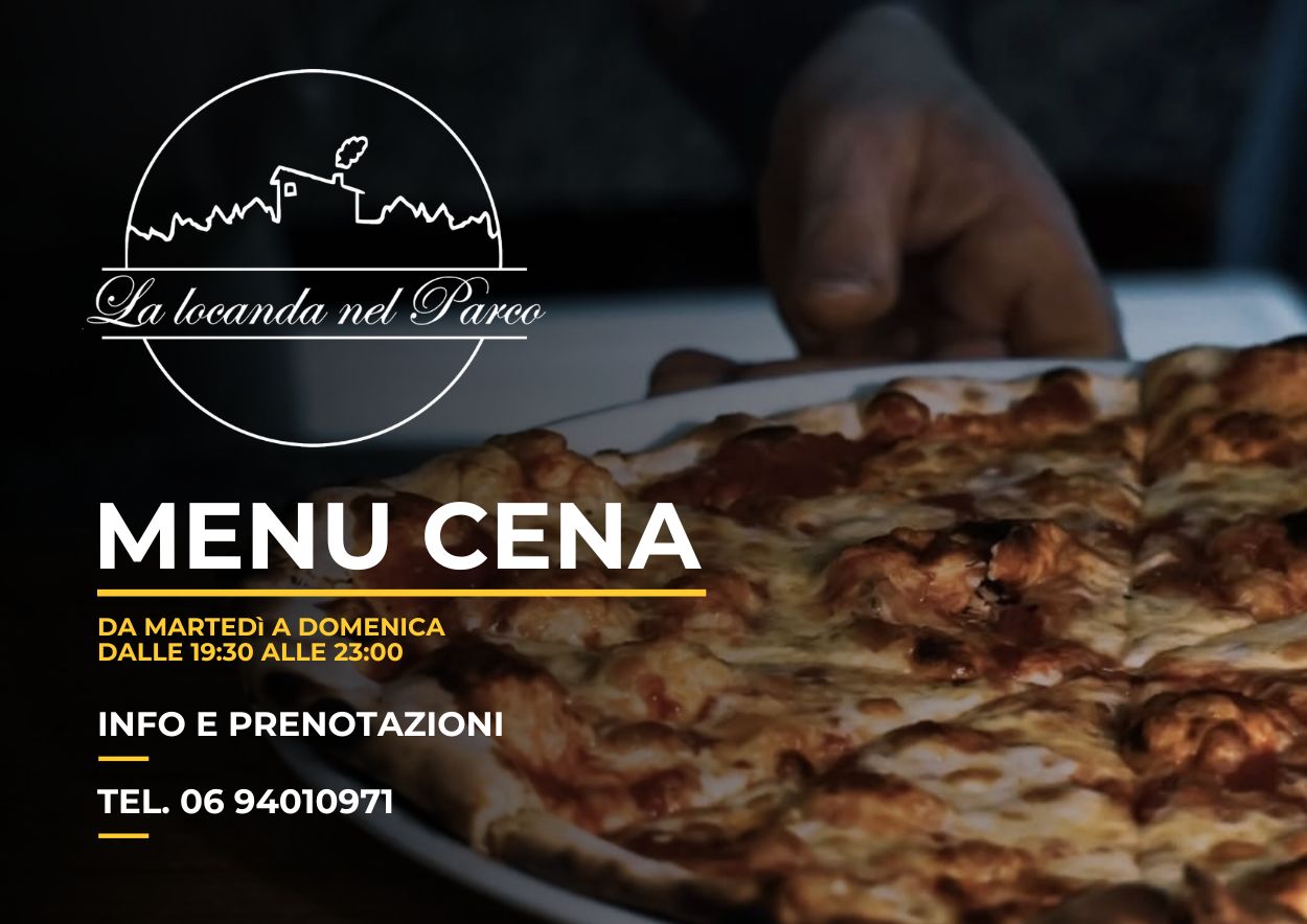 menu cena pizza ristorante locanda nel parco monte porzio