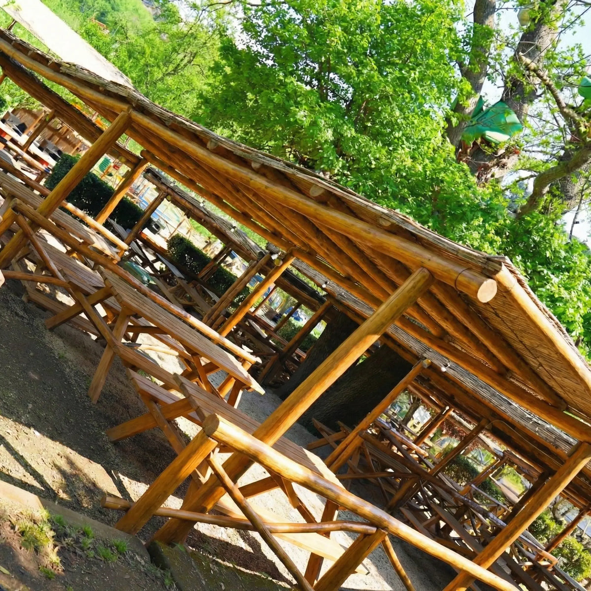 area picnic con barbecue nella natura vicino a roma