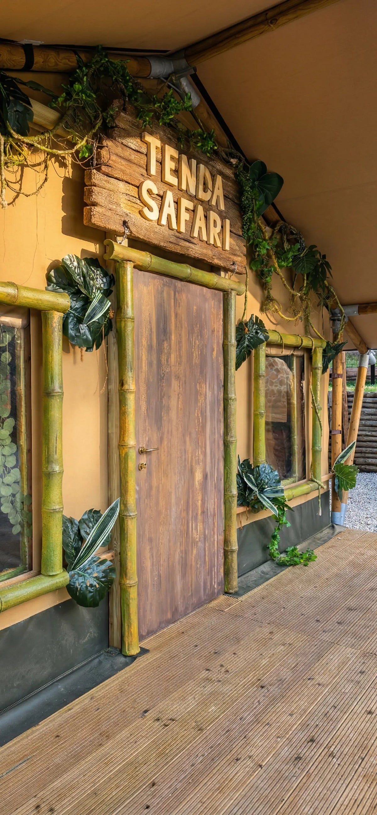 tenda safari per eventi e feste a noleggio fino a 50 persone al parco catone adventure